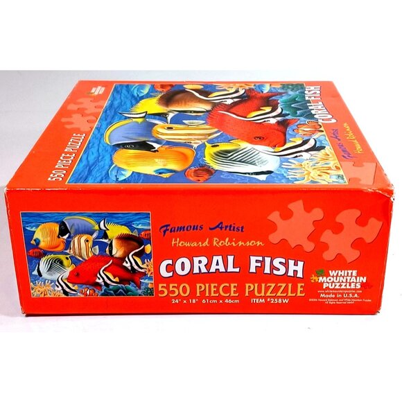 Vintage New White Mountain Coral Fish 550 Piece Jigsaw Puzzle Howard Robinson - Picture 7 of 10